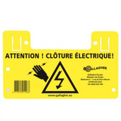 PLAQUETTE ATTENTION CLÀ´TURE ELECTRIQUE