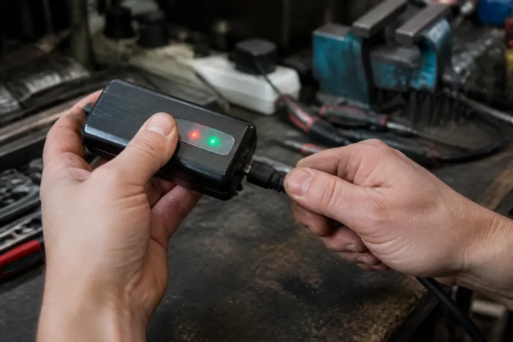 Chargeur Parkside clignote rouge et vert : pourquoi et que faire ?