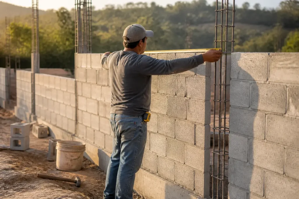 Distance poteau raidisseur mur parpaing : quelle mesure choisir ?