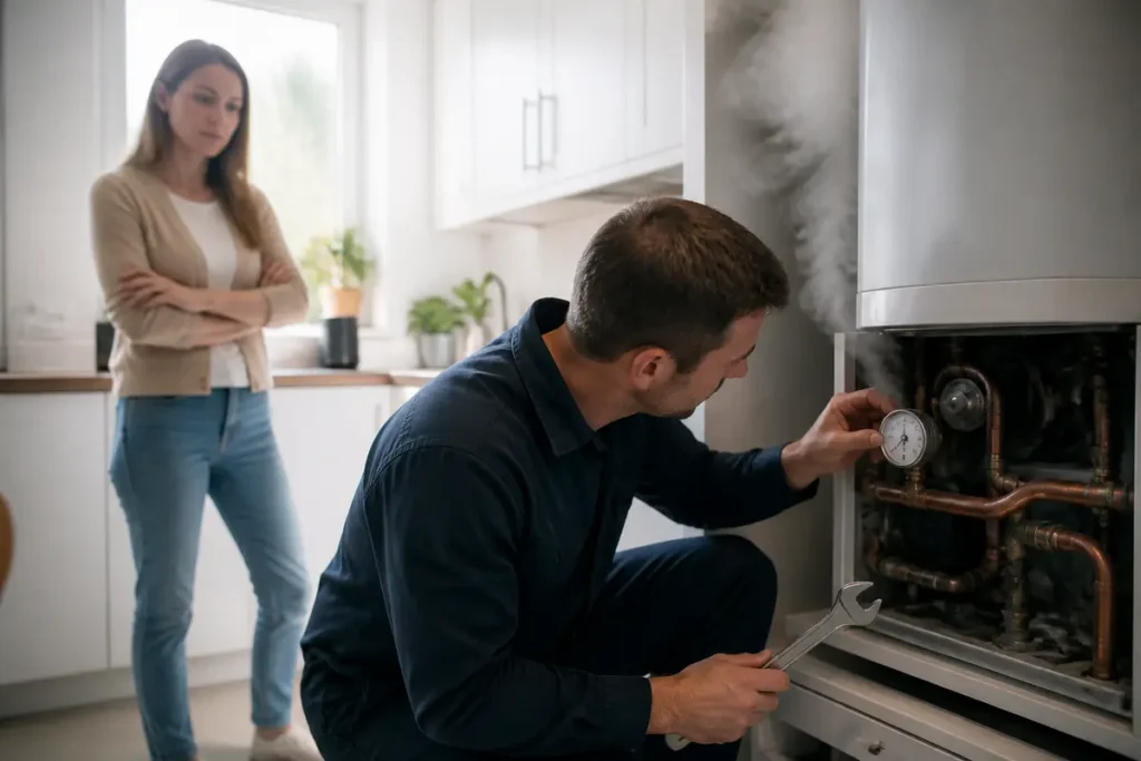 Eau chaude qui devient froide chaudière gaz : solutions simples