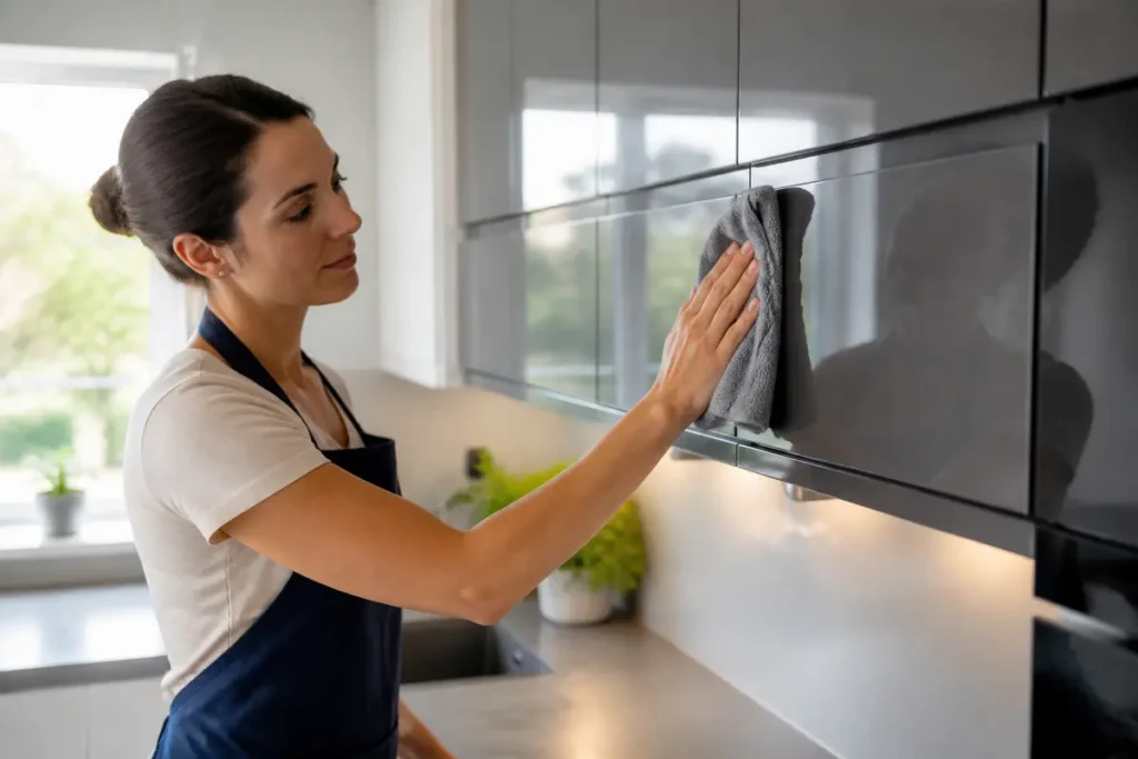 Comment nettoyer meuble cuisine laqué brillant facilement ?