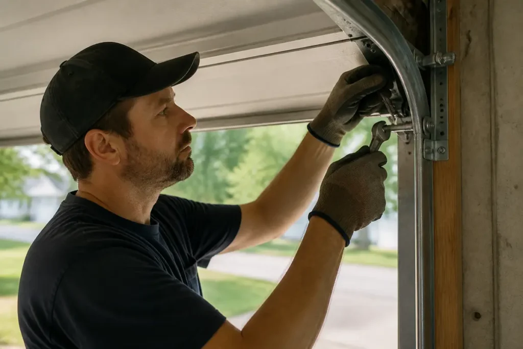Porte de garage sectionnelle en panne : diagnostic et précautions