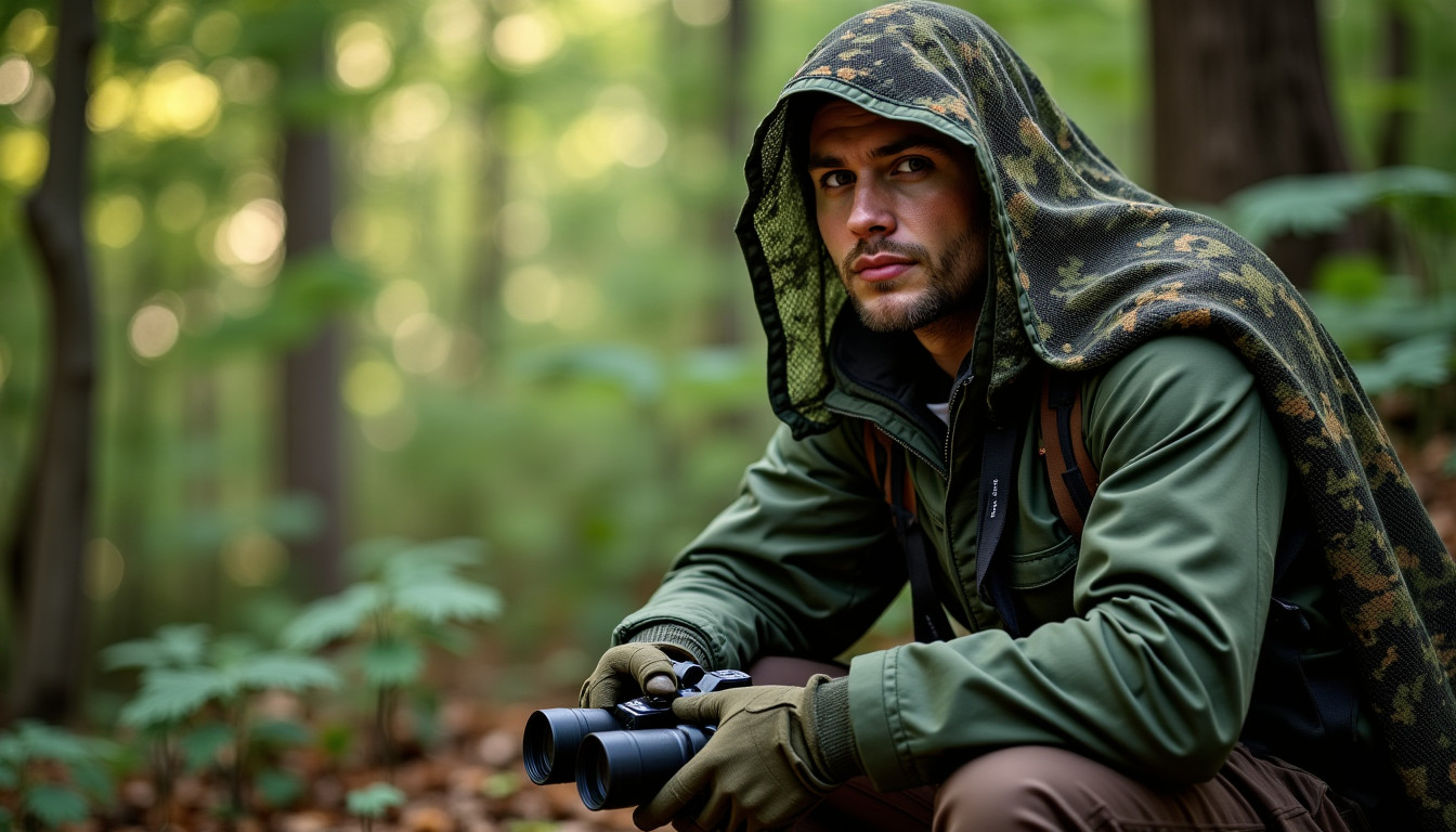 Illustration : e se fondre totalement et d'approcher la nature — bien choisir son équipement et voir la sélection de filets de camouflage ?
